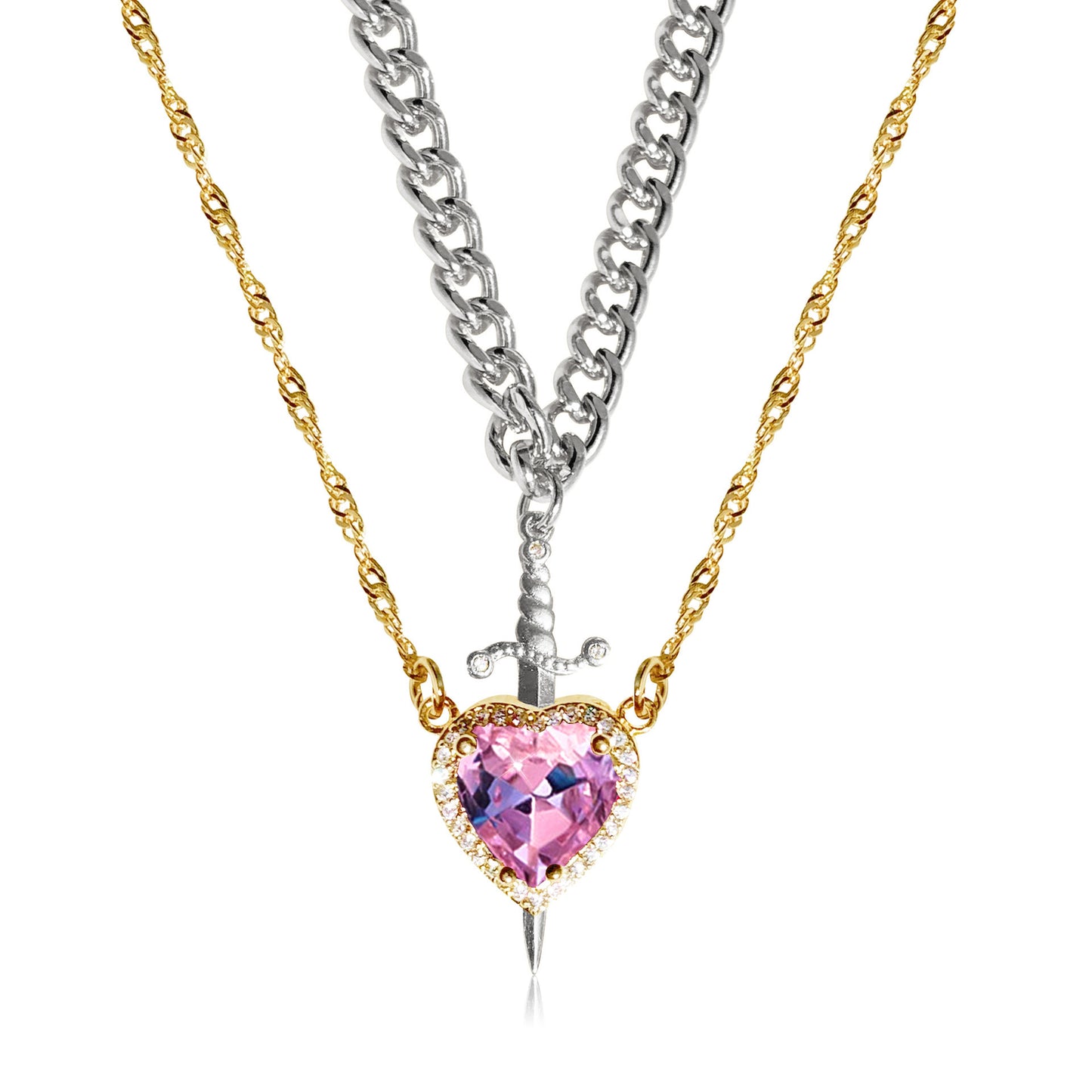 Arrow Through The Heart Love Necklace