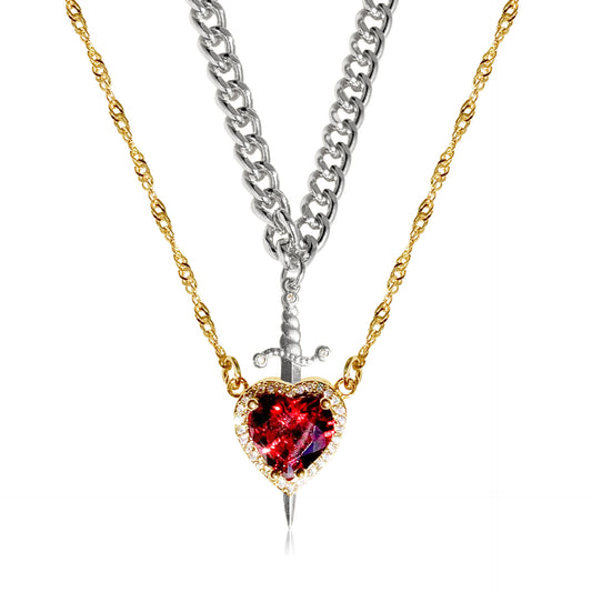 Arrow Through The Heart Love Necklace